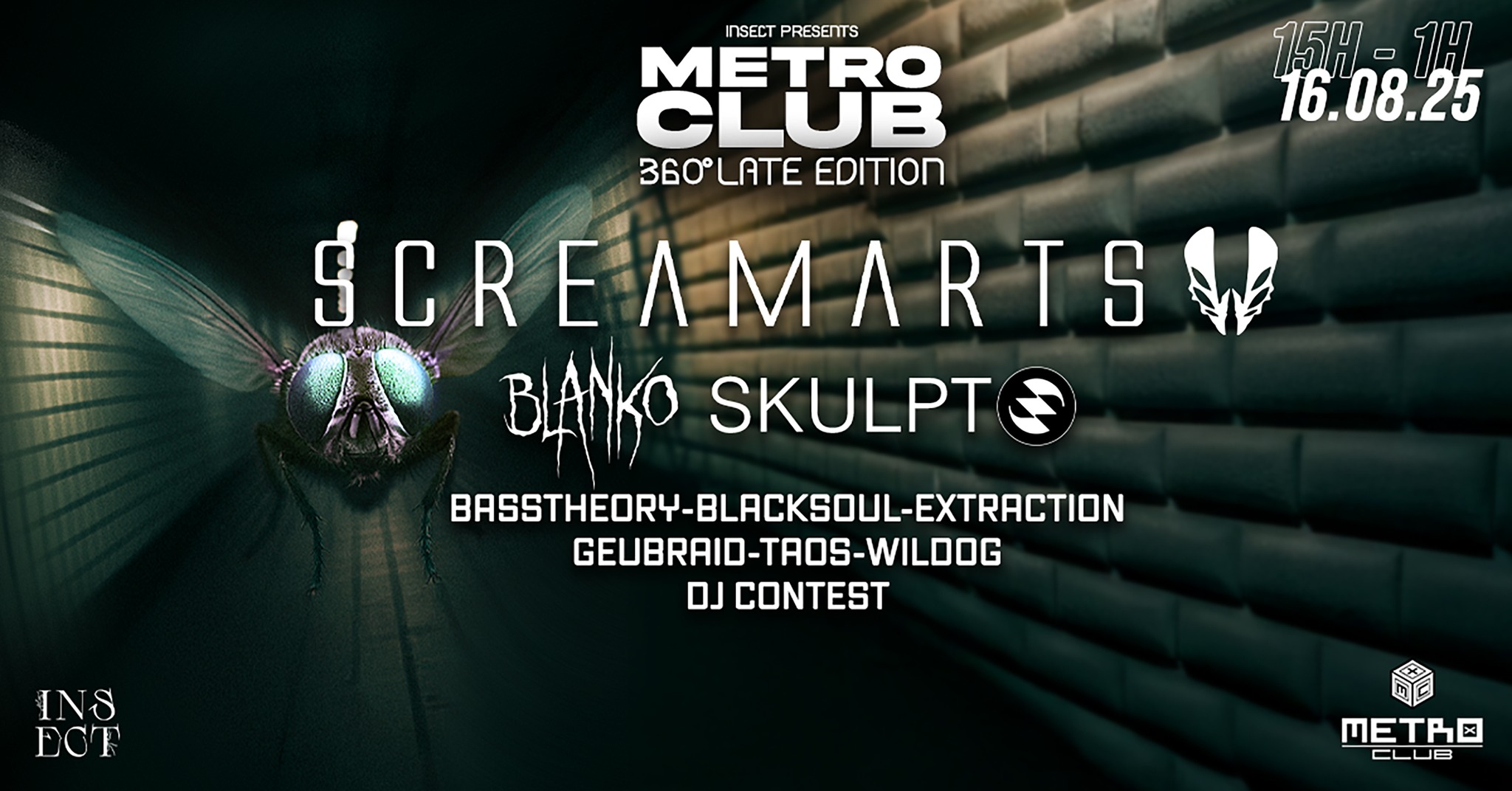 Image de l'événement INSECT PRESENT 360° #5 LATE EDITION @METROCLUB