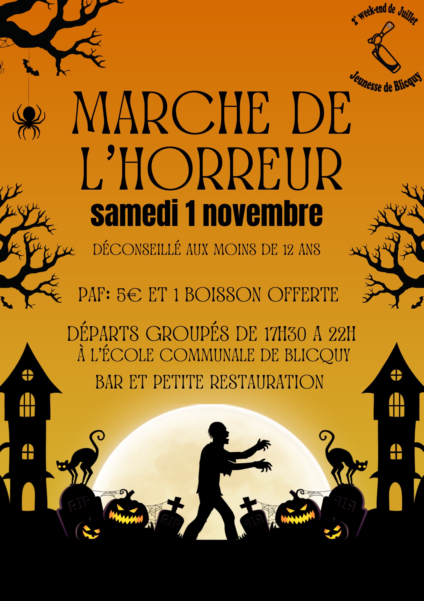 Image de l'événement Marche de l’horreur - Jeunesse de Blicquy