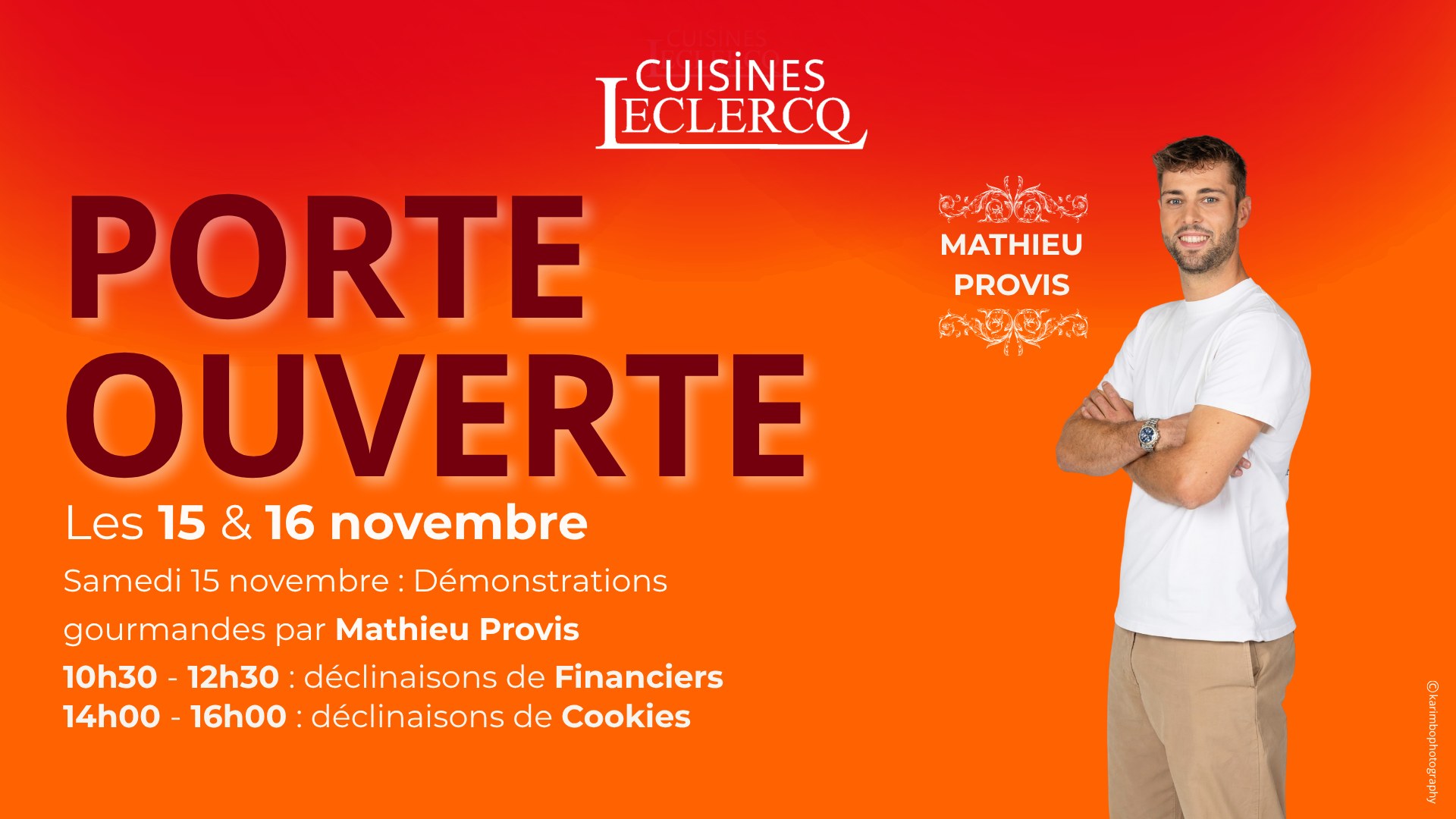 Image de l'événement Porte ouverte & démonstrations gourmandes avec Mathieu Provis