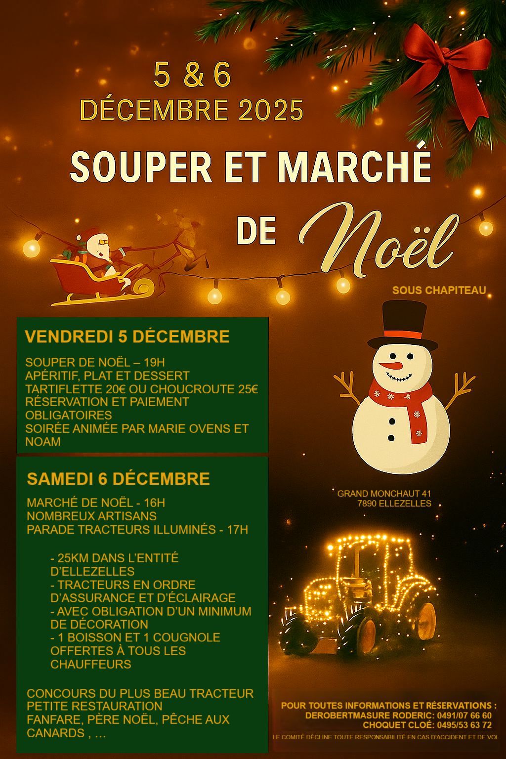 Image de l'événement Marché de Noël et Parade de Tracteurs Illuminés du Grand Monchaut 🎅🚜