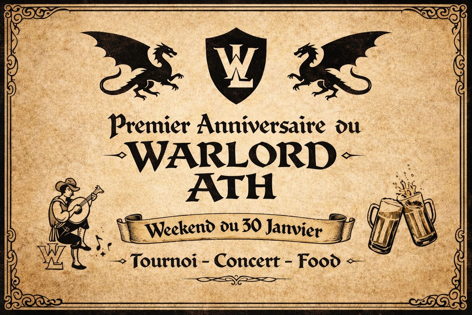 Image de l'événement Premier anniversaire du Warlord Ath