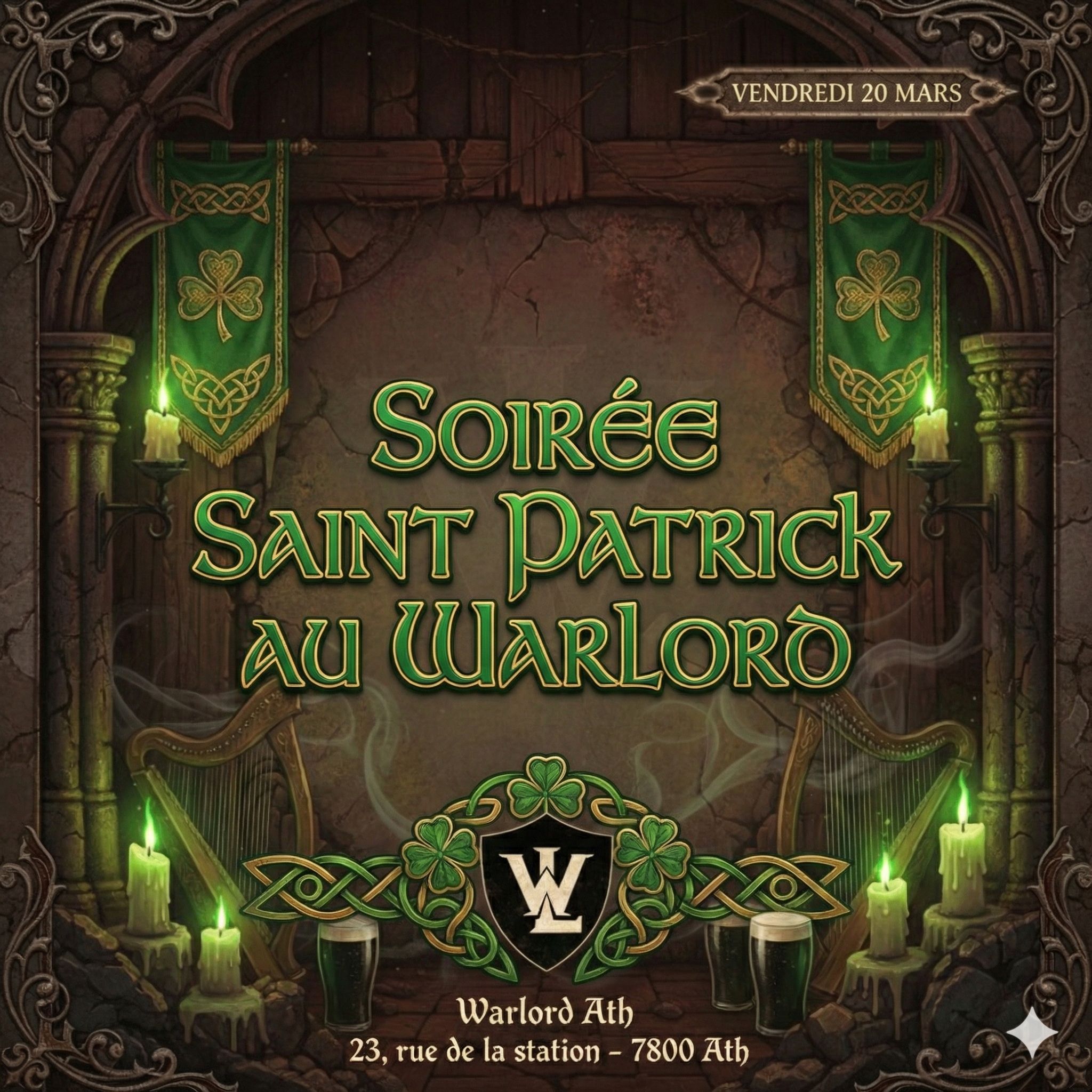 Image de l'événement Saint-Patrick au Warlord Ath 🍀
