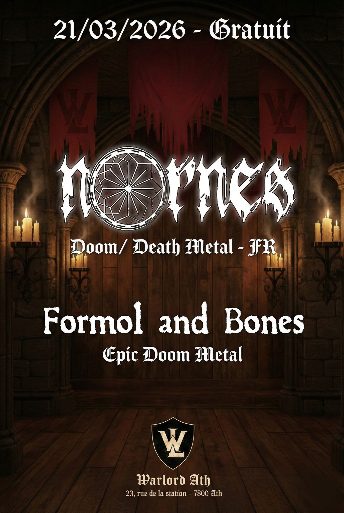Image de l'événement Nornes (FR) + Formol and Bones | Warlord Ath