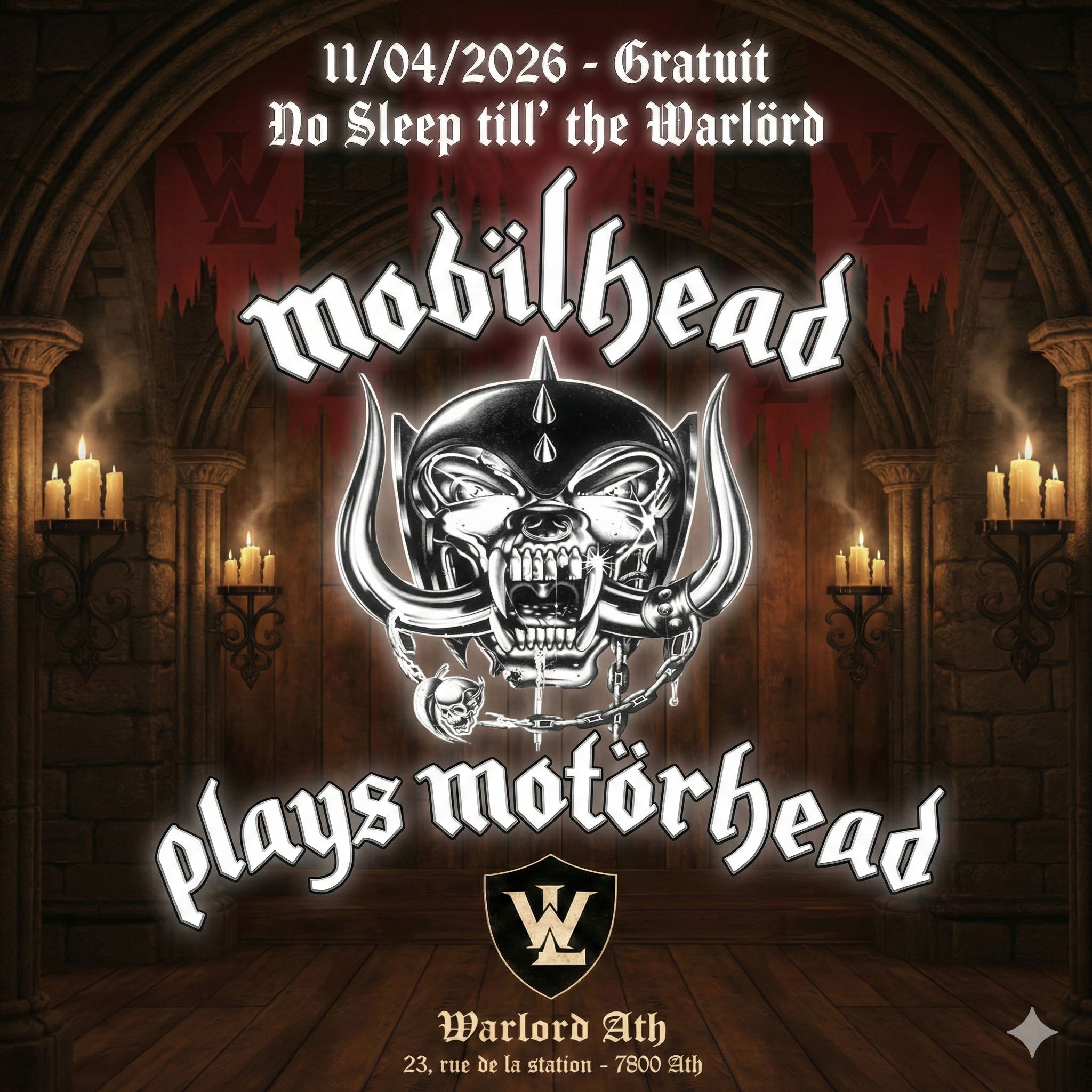 Image de l'événement Möbilhead (Tribute Motörhead) | Warlord Ath