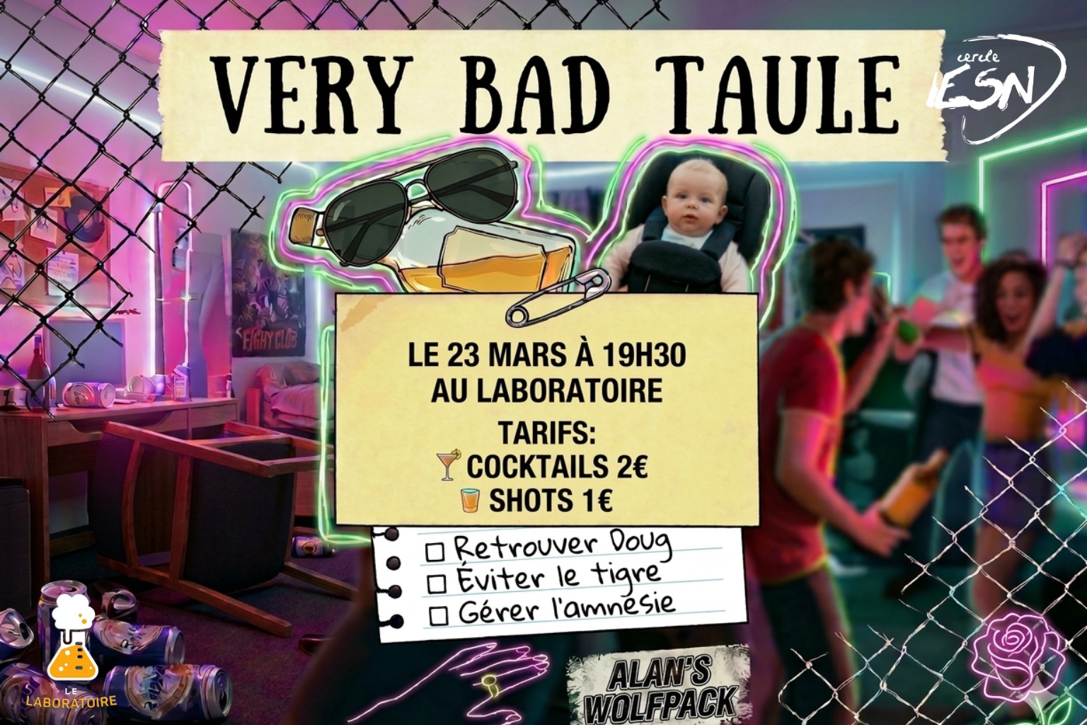 Image de l'événement Soirée VERY BAD TAULE - Cercle IESN