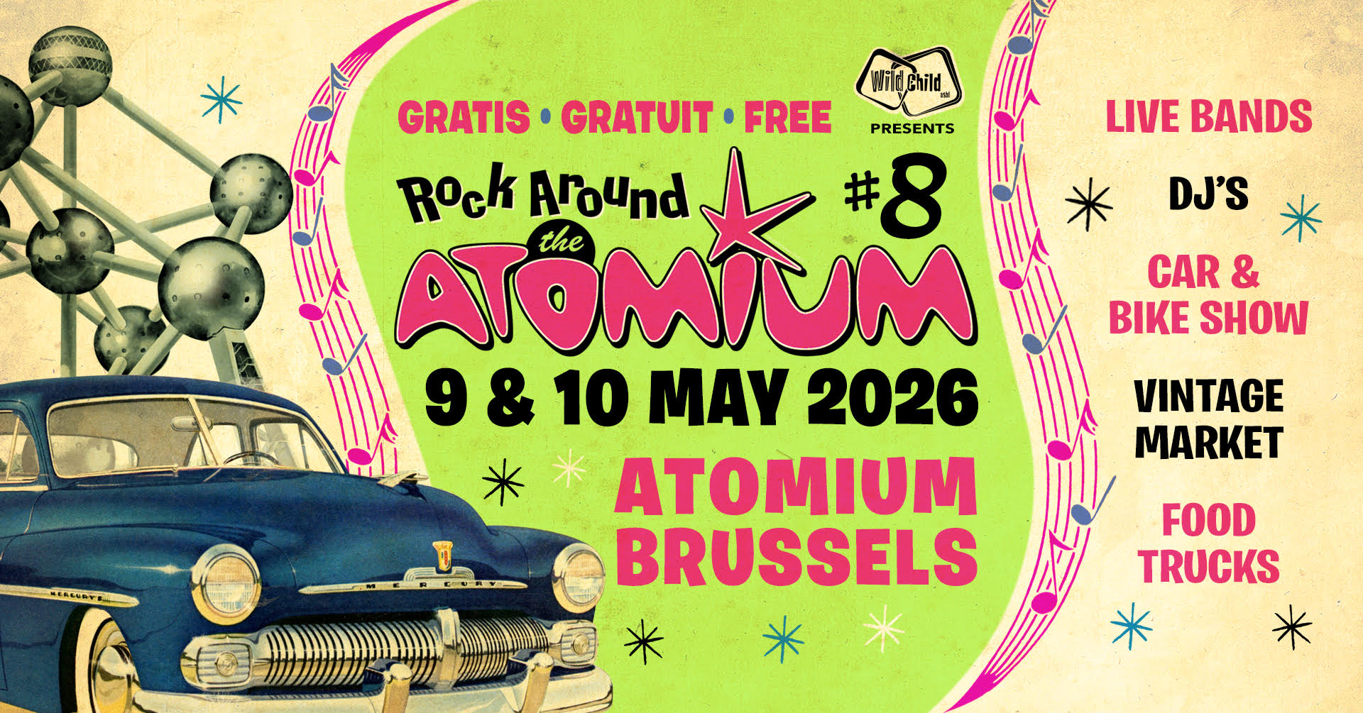 Image de l'événement Rock Around the Atomium 2026 ♫